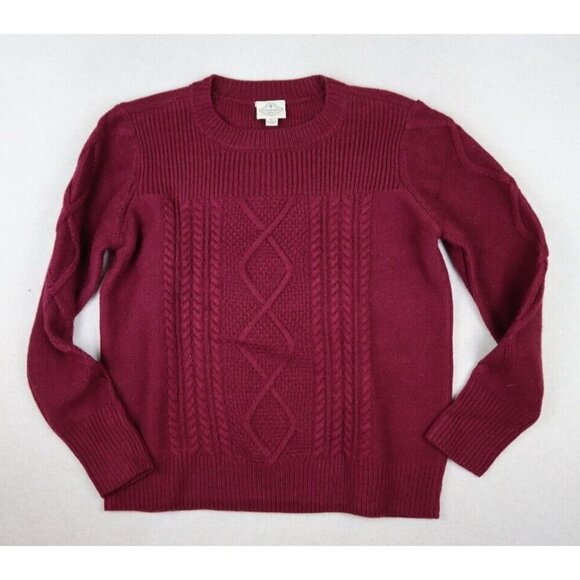 ST. JOHN'S BAY - WOMEN'S MAROON PULLOVER SWEATER - SIZE PL - Picture 3 of 7